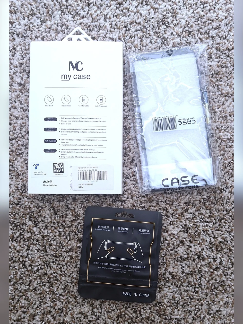 Asus Rog 3 Phone Case With Gaming Thumb Sleeves